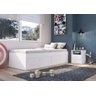 Quarto Juvenil Com Cama 80 E Mesa De Cabeceira Tokio Art in Móveis Branco - 2