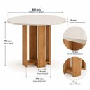 Ver imagem 4 de Conjunto Mesa de Jantar Redonda com 4 Cadeiras Mel/Blonde/Bege