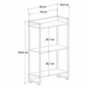Ver imagem 4 de Estante Livreiro Multiuso Dynamica Industrial 60cm 3 Prateleiras C08 Nogal - Mpozenato