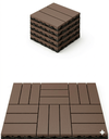 Ver imagem 1 de Kit 12 Deck Modular Plástico 30x30 Quintal Piscina Box Madeira Liso