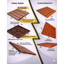 Ver imagem 4 de Kit 12 Deck Modular Plástico 30x30 Quintal Piscina Box Madeira Liso