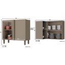 Ver imagem 4 de Cozinha Modulada Henn Connect 14 Peças (5 Armários + 4 Balcões + 1 Paneleiro + 4 Complementos) C14P0