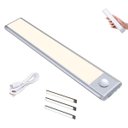 Ver imagem 2 de Luminaria LED 3 Tons Sensor Presença Movimento 3 Modos USB Bateria Recarregavel Armario Sala Quarto