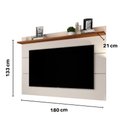 Ver imagem 3 de Painel de TV 70" Simples Sala Quarto Vivare 1,80 Giga Móveis:OffWhite/Freijó