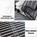 Ver imagem 4 de Encosto Lombar Suporte Coluna Cadeira Carro Escritório Tela Mesh Almofada Bege Bambu Kokeshi 43cm