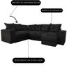 Sofá de Canto Varias Cores Confortavel Almofadas Soltas Cor:Preto - 4