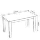 Ver imagem 3 de Mesa de Jantar Tampo Mdf 1,35m X 0,75m Violeta Viero Mel