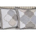 Ver imagem 3 de Kit Capas de Almofadas Rústico Dupla Face 3 Peças - Caqui Geometrico Arte & Tear Kit Capa de Almofad