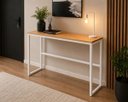 Ver imagem 5 de Mesa Jantar Aparador Bancada Alta Industrial 100x80cm Tampo Bege Pés Branco