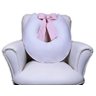 Almofada Amamentação com Laço - Branca com Rosa - 1