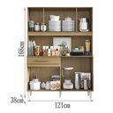 Ver imagem 4 de Kit Cozinha Compacta 4 Portas 2003308 121cm Atacama Grafite Aramoveis