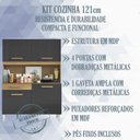 Ver imagem 5 de Kit Cozinha Compacta 4 Portas 2003308 121cm Atacama Grafite Aramoveis