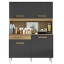 Ver imagem 2 de Kit Cozinha Compacta 4 Portas 2003308 121cm Atacama Grafite Aramoveis