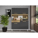 Ver mais imagens de Kit Cozinha Compacta 4 Portas 2003308 121cm Atacama Grafite Aramoveis