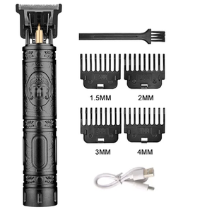 Aparador Elétrico sem Fio Vintage, Máquina de Corte de Cabelo, Barbeador Portátil, Barbeiro Usb Rápi