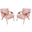 Ver imagem 1 de Kit 2 Poltronas decorativa Monalisa Luxo Dora Bela 0125 Rosa