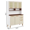 Ver imagem 2 de Kit Cozinha em Aço Essência 7147 6 Portas 2 Gavetas Areia Bege Bertolini