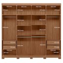 Ver imagem 4 de Guarda Roupa Casal 8 Portas 4 Gavetas Master New com Espelho e Pés e Cabeceira Casal Loanda com Gave