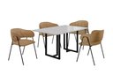 Ver imagem 1 de Conjunto Siena com 4 Cadeiras e Base Goiás Bm Tubulares Off White/linho 306