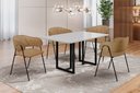 Ver imagem 6 de Conjunto Siena com 4 Cadeiras e Base Goiás Bm Tubulares Off White/linho 306