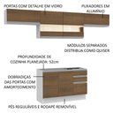 Ver imagem 5 de Armário de Cozinha Compacta 280cm Branco/Rustic Marina Madesa 01