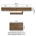 Ver imagem 4 de Armário de Cozinha Compacta 280cm Branco/Rustic Marina Madesa 01
