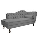 Ver imagem 5 de Kit Diva Recamier Diana 160cm Lado Esquerdo e 02 Poltronas Julia Suede - Doce Sonho Móveis Cinza