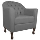 Ver imagem 4 de Kit Diva Recamier Diana 160cm Lado Esquerdo e 02 Poltronas Julia Suede - Doce Sonho Móveis Cinza