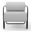 Ver imagem 5 de Poltrona Decorativa Orgânica Living Miska Linho Cinza Claro - Desk Design