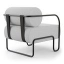 Ver imagem 6 de Poltrona Decorativa Orgânica Living Miska Linho Cinza Claro - Desk Design