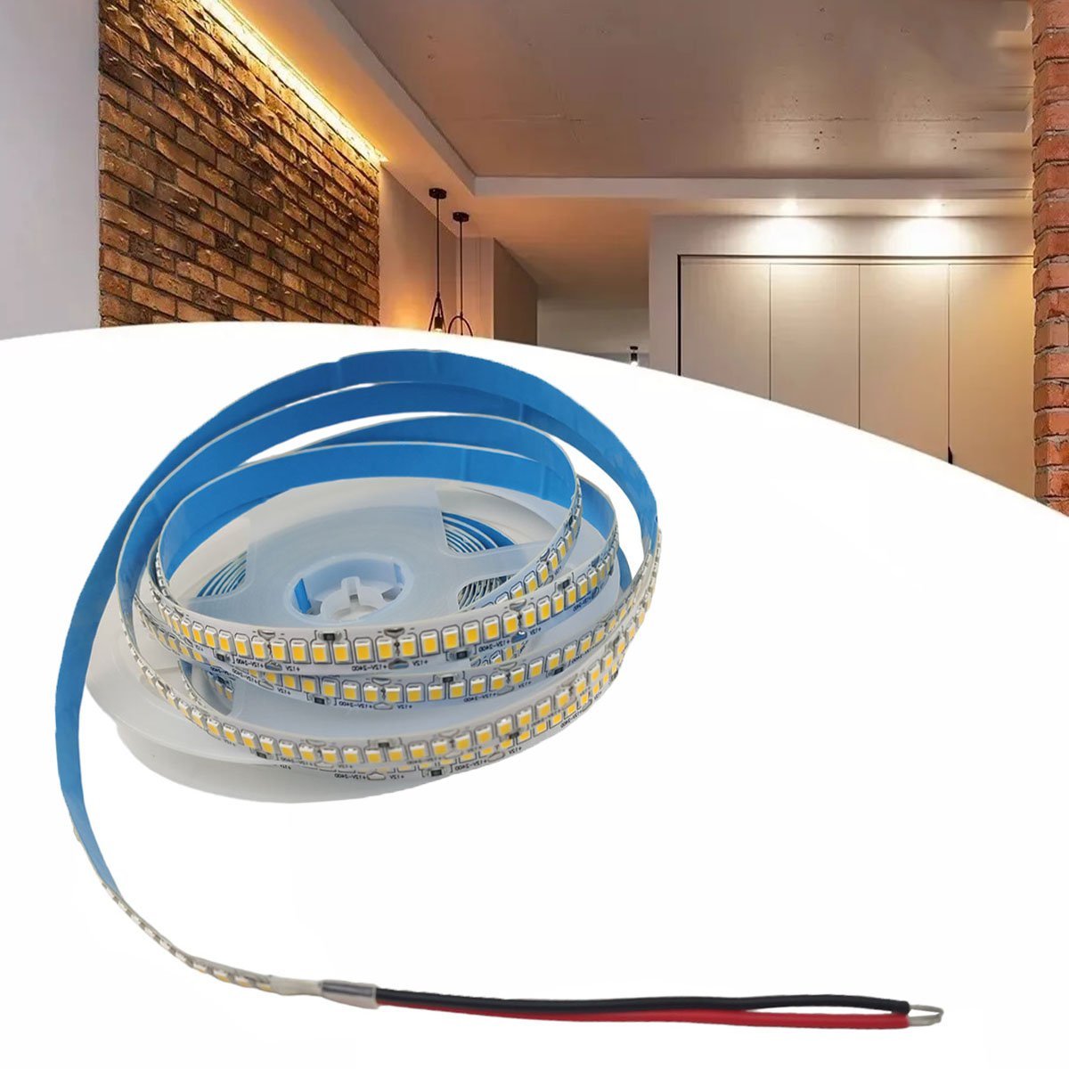 Fita Led 240 Leds 16w 4000K 5 Metros Sala Quarto Iluminaçao Gesso Sanca Teto Rebaixado Estante Gamer