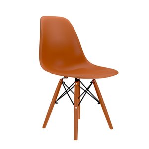 CADEIRA EAMES PP TERRACOTA PÉS EM POLIPROPILENO