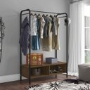 Ver imagem 1 de Guarda-Roupa Closet de Ferro Milão Espresso Móveis Demolição/Preto Marrom/Branco