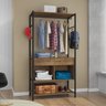 Guarda-roupa Closet de Ferro Paris Espresso Móveis Demolição/Preto - 1