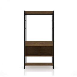 Guarda-roupa Closet de Ferro Paris Espresso Móveis Demolição/Preto - 3