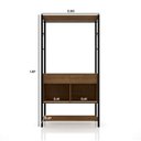 Ver imagem 4 de Guarda-roupa Closet de Ferro Paris Espresso Móveis Demolição/Preto