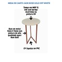 Ver imagem 7 de Kit 2 Mesas Laterais Centro Canto Jade Tampo Mdf Pés Metal Rose Gold-off White