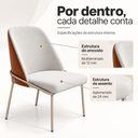 Ver imagem 6 de Kit 2 Cadeiras Tulipa Estofadas e Base em Aço Carbono para Cozinha e Sala de Jantar - Champagne |