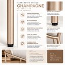 Ver imagem 4 de Kit 2 Cadeiras Tulipa Estofadas e Base em Aço Carbono para Cozinha e Sala de Jantar - Champagne |