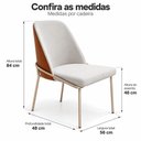 Ver imagem 3 de Kit 2 Cadeiras Tulipa Estofadas e Base em Aço Carbono para Cozinha e Sala de Jantar - Champagne |