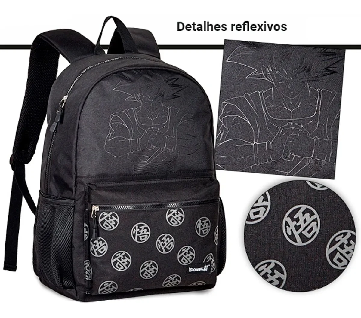 MOCHILA DRAGON BALL SUPER 17″ - OFICIAL:Preta - 2