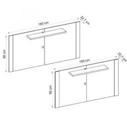Painel para TV até 55 Polegadas Jundiaí Premium Clássico Caemmun - 3