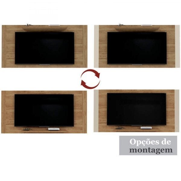 Painel para TV até 55 Polegadas Jundiaí Premium Clássico Caemmun - 7