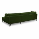 Ver imagem 7 de Sofá Sala de Estar Atena Chaise Direito Pés de Ferro 284cm 5 Lugares Linho Verde M1 - Monari Design