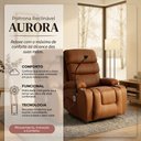 Ver imagem 5 de Poltrona Papai Reclinável Elevação Elétrica Aurora Sintético PU C01- D'Rossi