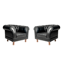 Ver imagem 1 de Kit 2 Poltronas Chesterfield Duque Capitonê Courano Preto