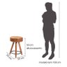Kit 2 Banqueta Baixa Paris Banquinho com 50cm - Salaone:amarula - 5