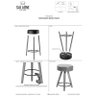 Kit 2 Banqueta Baixa Paris Banquinho com 50cm - Salaone:amarula - 6