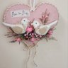 Coração Perfumado Pássaros Aqui Tem Amor 63x33 - 1