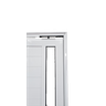 Porta Pivotante de Alumínio com Puxador, Vidro e Friso Largo - Linha 25 - Omega - 3